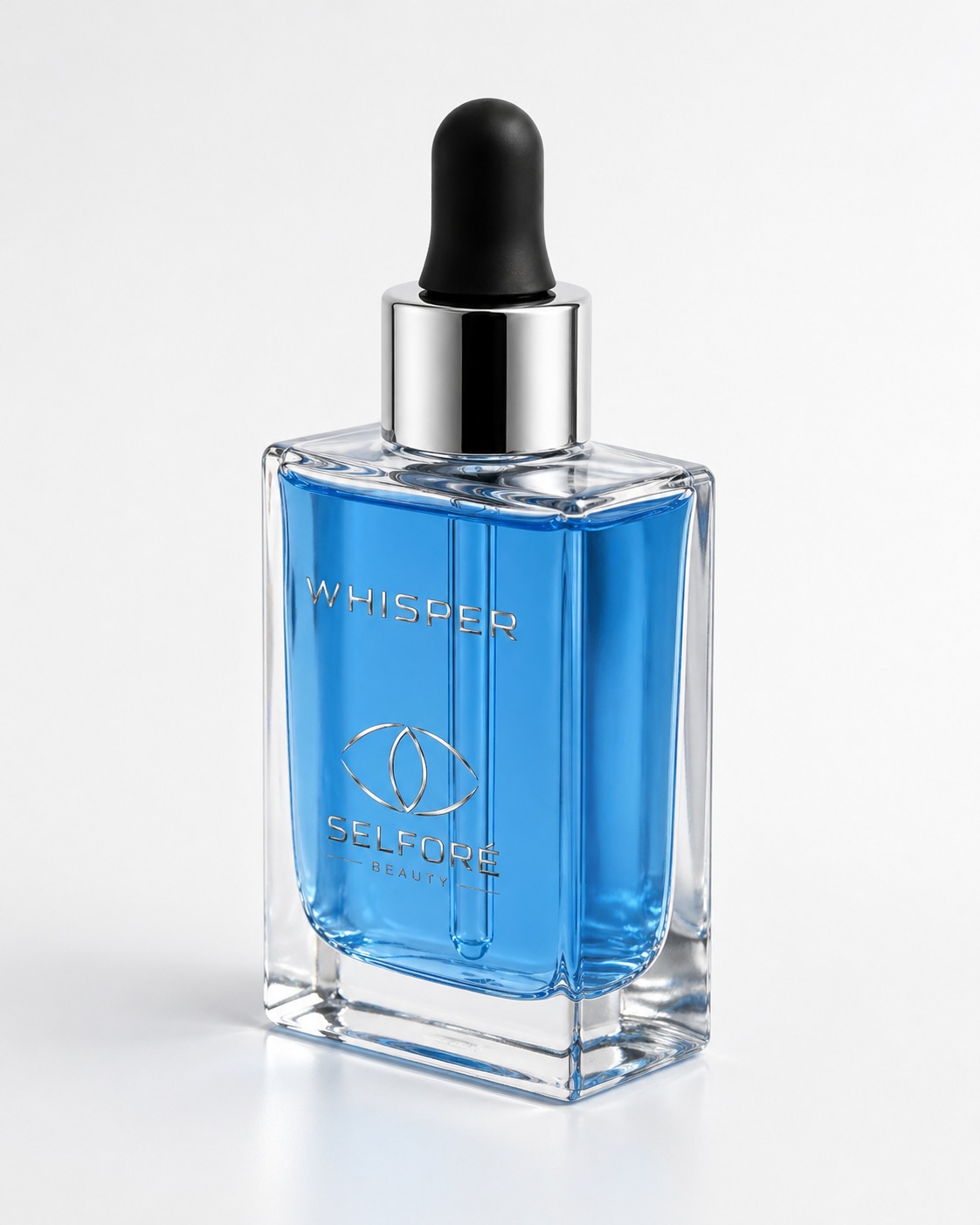 Whisper bottle from a side angle
